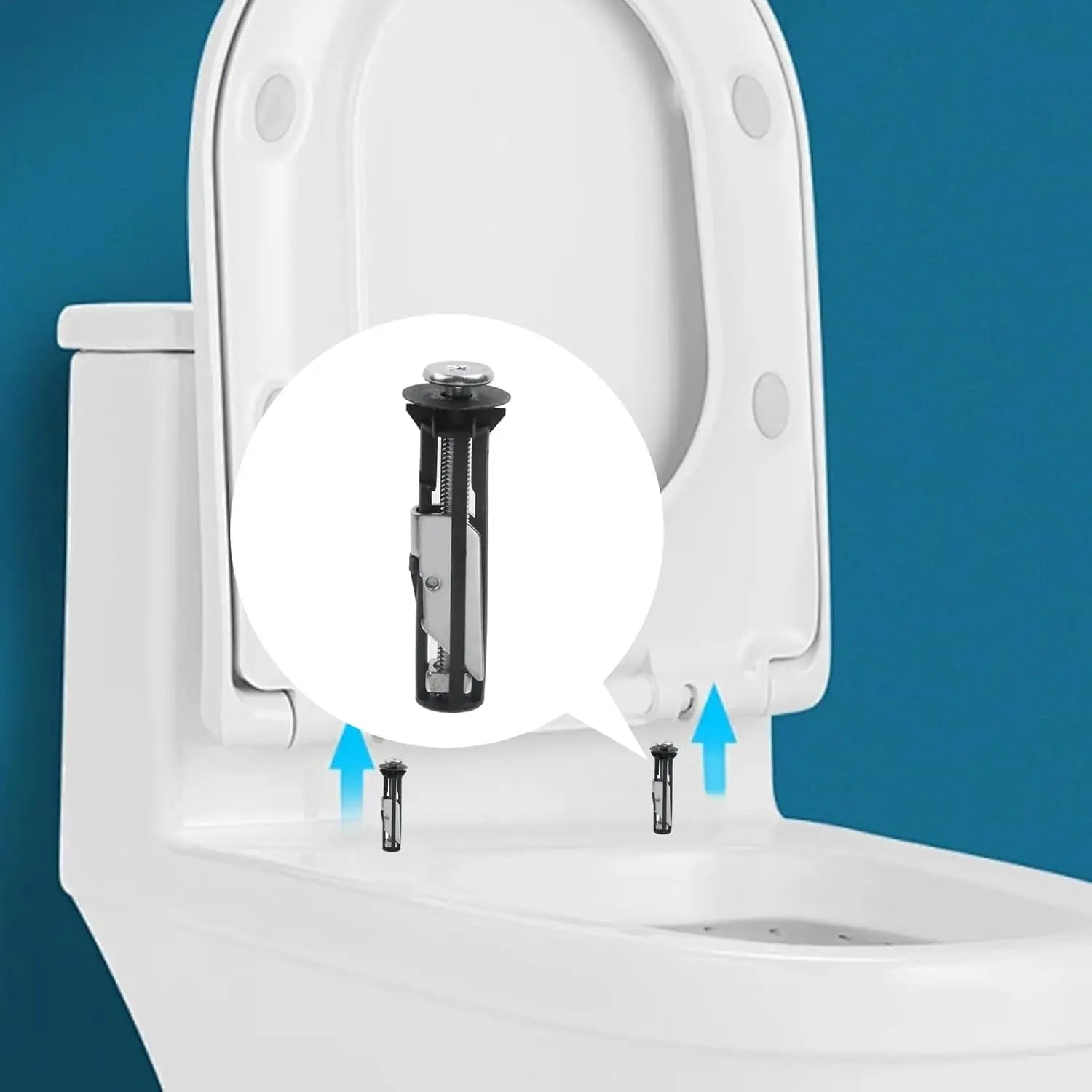 Upgrade Your Bathroom with Our Universal Toilet Seat Bolt Kit - Durable Stainless Steel Replacement Screws with Gaskets for a Secure, No-Slip Fit - Quick Release Easy Install Toilet Cover Repair Parts (2PCS)