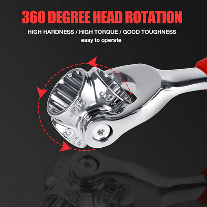 Ultimate 52-In-1 Ratchet Wrench Set - Non-Slip Grip, Swivel Head & Quick-Release Lever for Auto Repair, Home Maintenance & DIY Projects