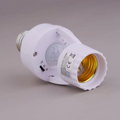 PIR Motion Sensor Lamp Holder E27 Smart Light Bulb Holder Adapter Auto On/Off Motion Light Socket for Porch Staircase Basement