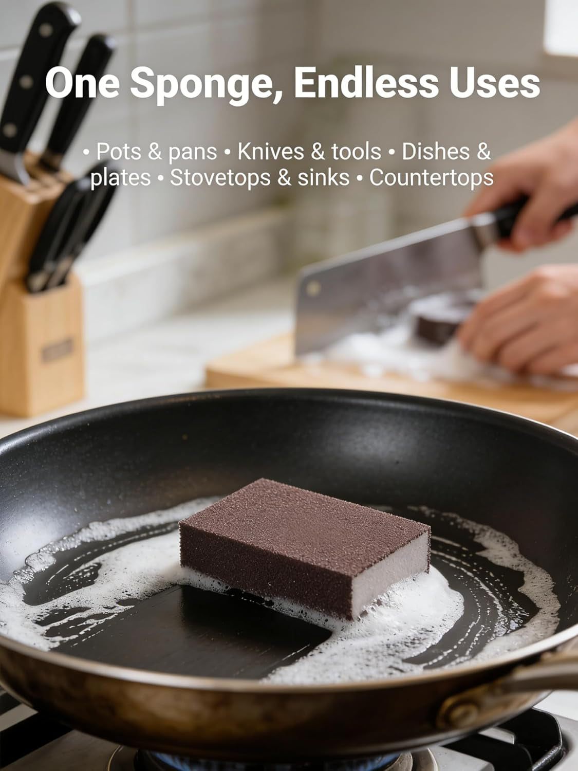 Revolutionary Carborundum Scouring Sponge - Eco-Friendly Nano Emery Pads for Effortless Rust Removal on Pots, Pans, Grills, and More!