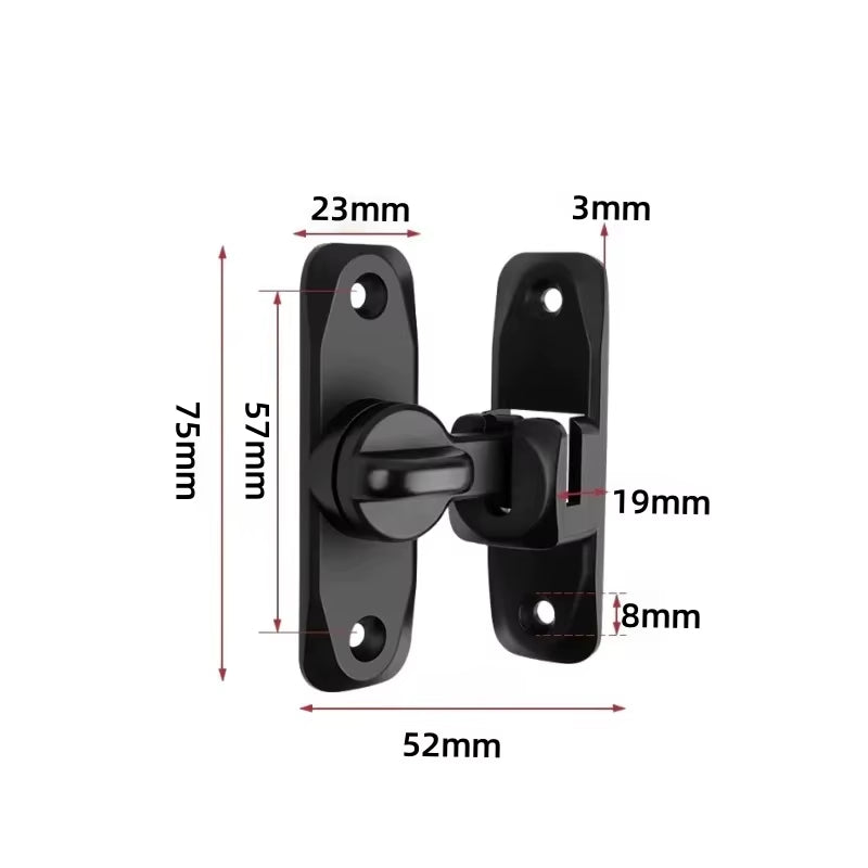 Premium Zinc Alloy 90/180 Degree Flip Door Lock - Secure Your Home with Anti-Theft Sliding Door Latch & Gate Hardware