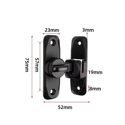 Premium Zinc Alloy 90/180 Degree Flip Door Lock - Secure Your Home with Anti-Theft Sliding Door Latch & Gate Hardware