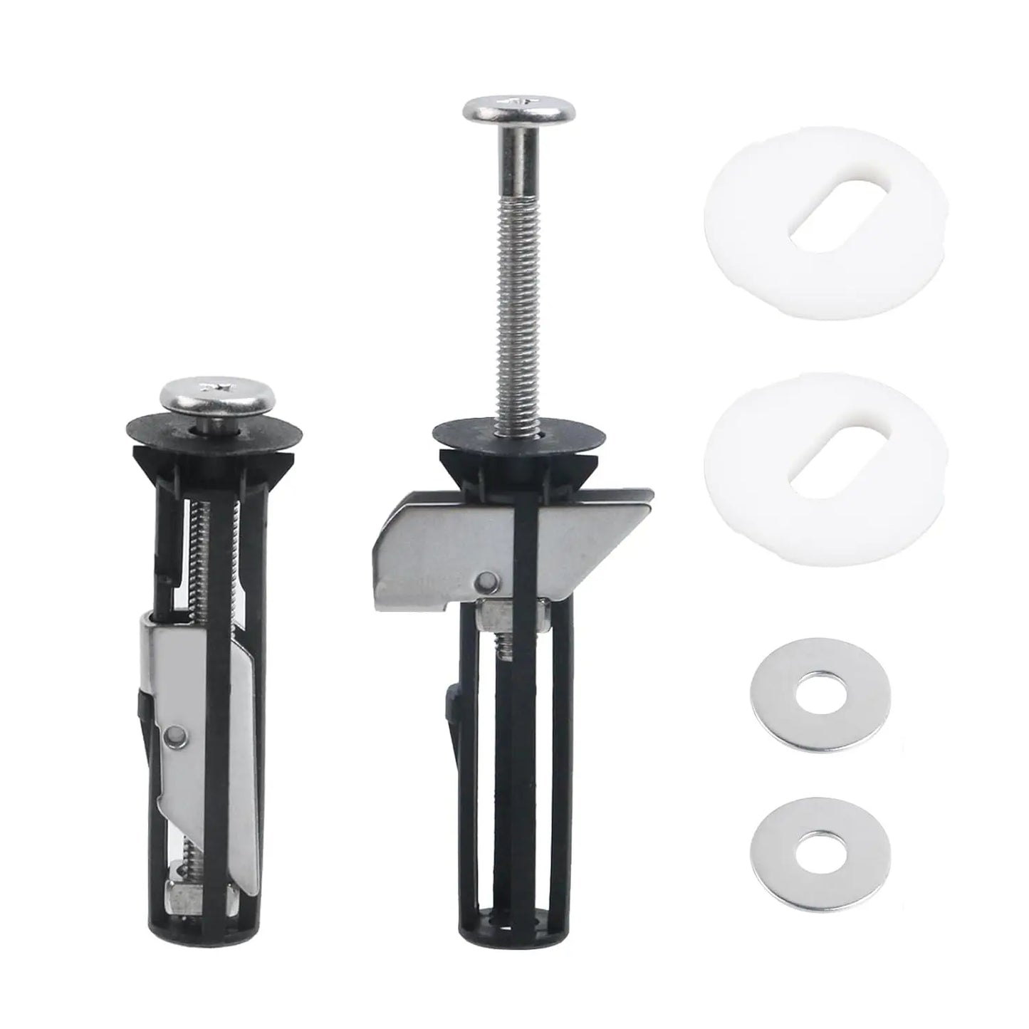 Upgrade Your Bathroom with Our Universal Toilet Seat Bolt Kit - Durable Stainless Steel Replacement Screws with Gaskets for a Secure, No-Slip Fit - Quick Release Easy Install Toilet Cover Repair Parts (2PCS)