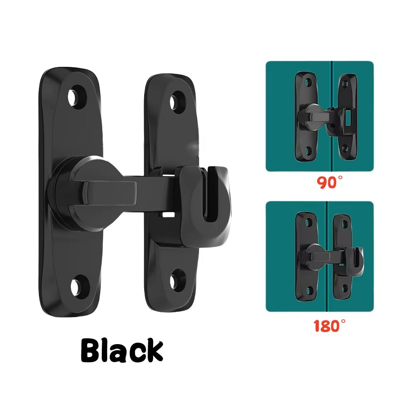 Premium Zinc Alloy 90/180 Degree Flip Door Lock - Secure Your Home with Anti-Theft Sliding Door Latch & Gate Hardware