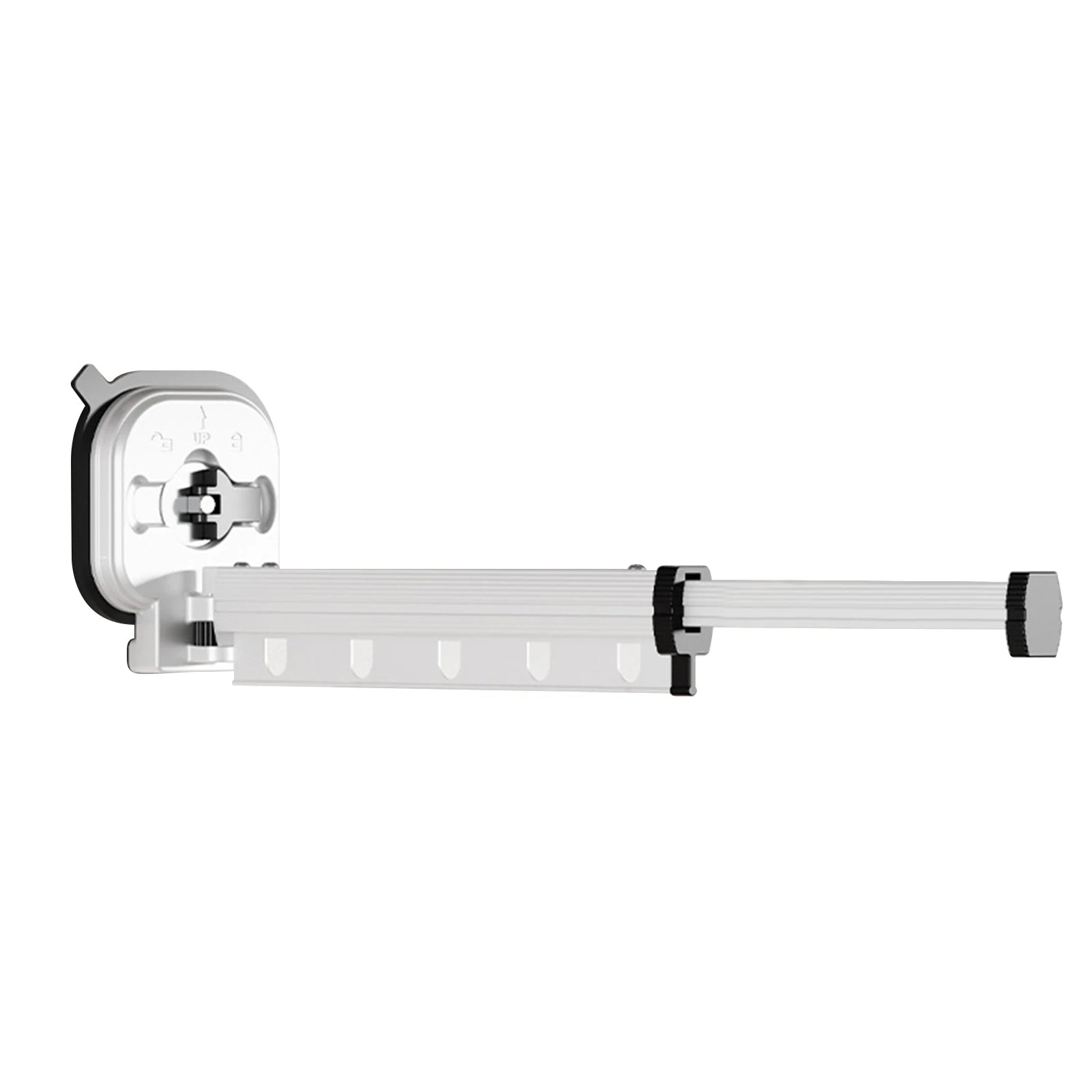 Suction Cup Wall Mount Folding Clothes Drying Rack Space-Saver Mudroom Balcony Invisible Telescopic Clothes Drying Rack Hanger