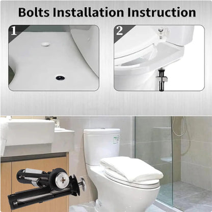 Upgrade Your Bathroom with Our Universal Toilet Seat Bolt Kit - Durable Stainless Steel Replacement Screws with Gaskets for a Secure, No-Slip Fit - Quick Release Easy Install Toilet Cover Repair Parts (2PCS)