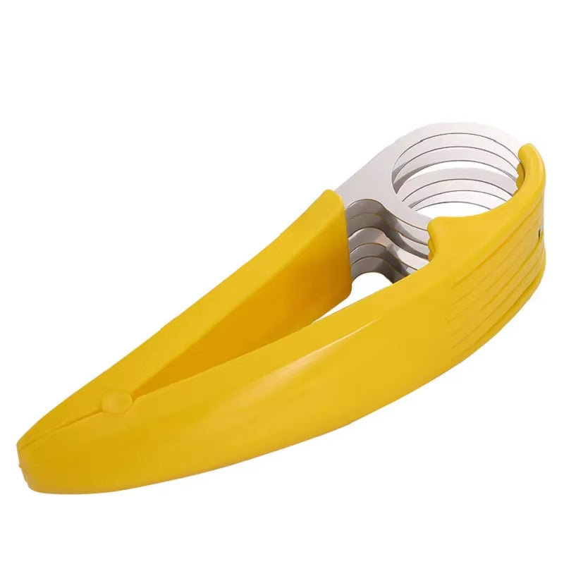 Ultimate 3-in-1 Stainless Steel Banana, Sausage, and Vegetable Slicer - Perfect Kitchen Accessory for Effortless Cutting!