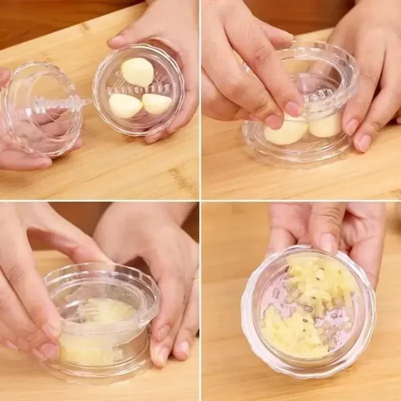 Ultimate Kitchen Garlic Crusher - Multifunctional Manual Press & Chopper for Effortless Cooking!