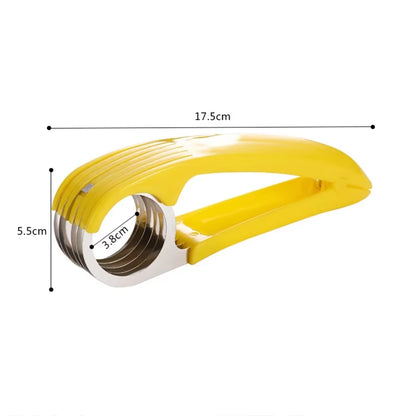 Ultimate 3-in-1 Stainless Steel Banana, Sausage, and Vegetable Slicer - Perfect Kitchen Accessory for Effortless Cutting!