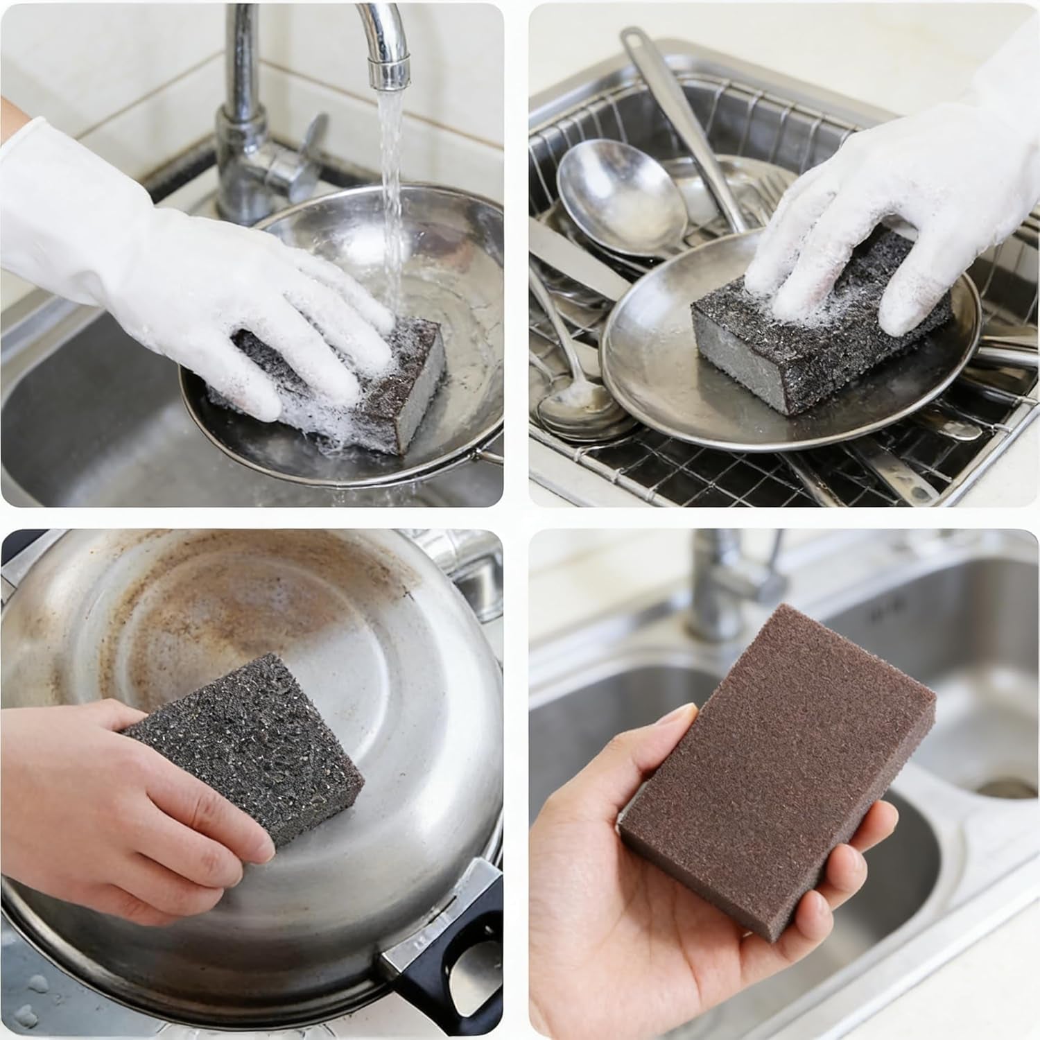 Revolutionary Carborundum Scouring Sponge - Eco-Friendly Nano Emery Pads for Effortless Rust Removal on Pots, Pans, Grills, and More!
