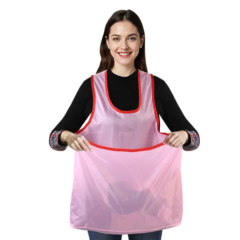Clothes Drying Apron, Woman Laundry Apron with Bag Portable Laundry Drying Apron Waterproof Lightweight Drying Apron
