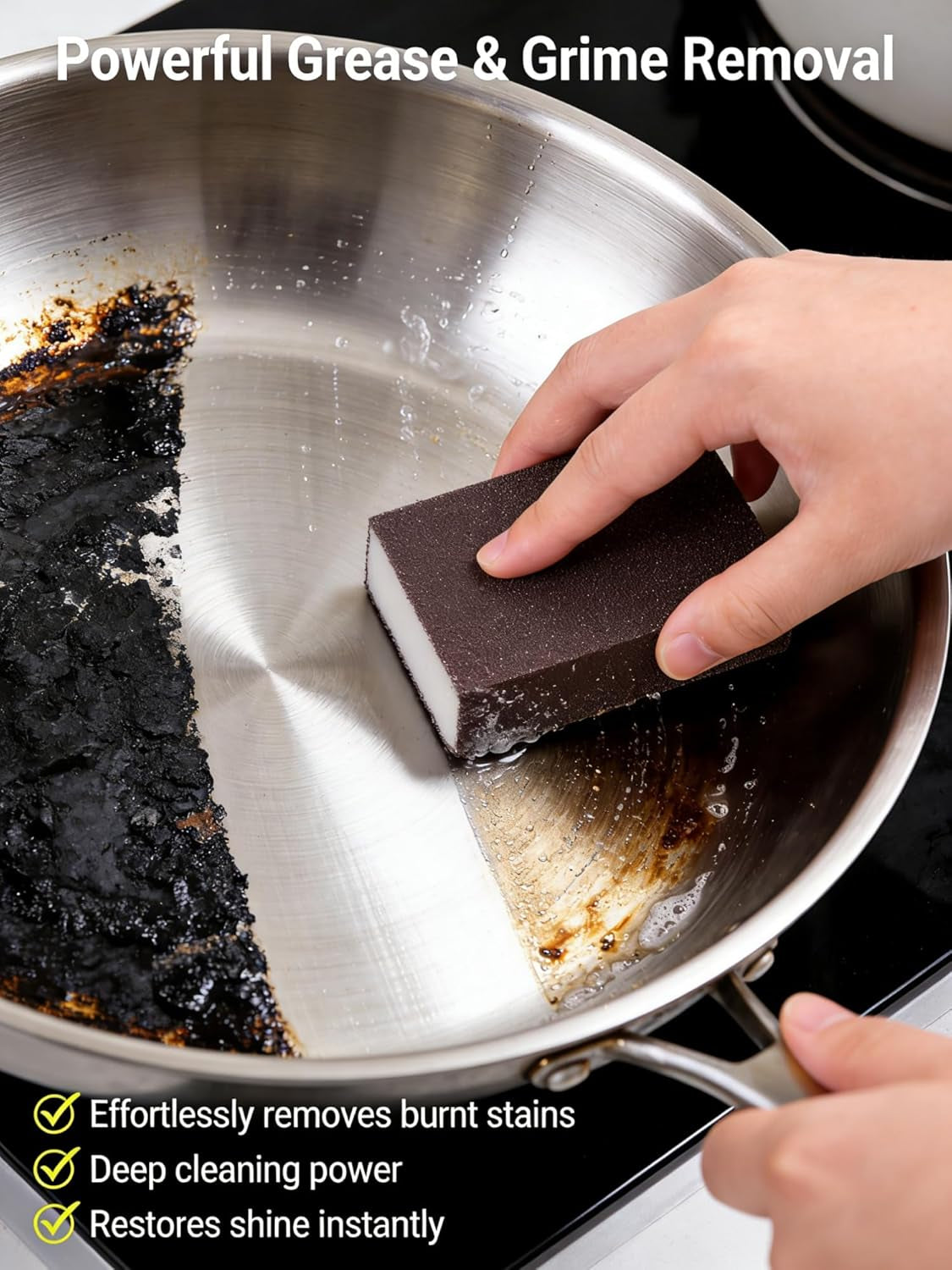 Revolutionary Carborundum Scouring Sponge - Eco-Friendly Nano Emery Pads for Effortless Rust Removal on Pots, Pans, Grills, and More!