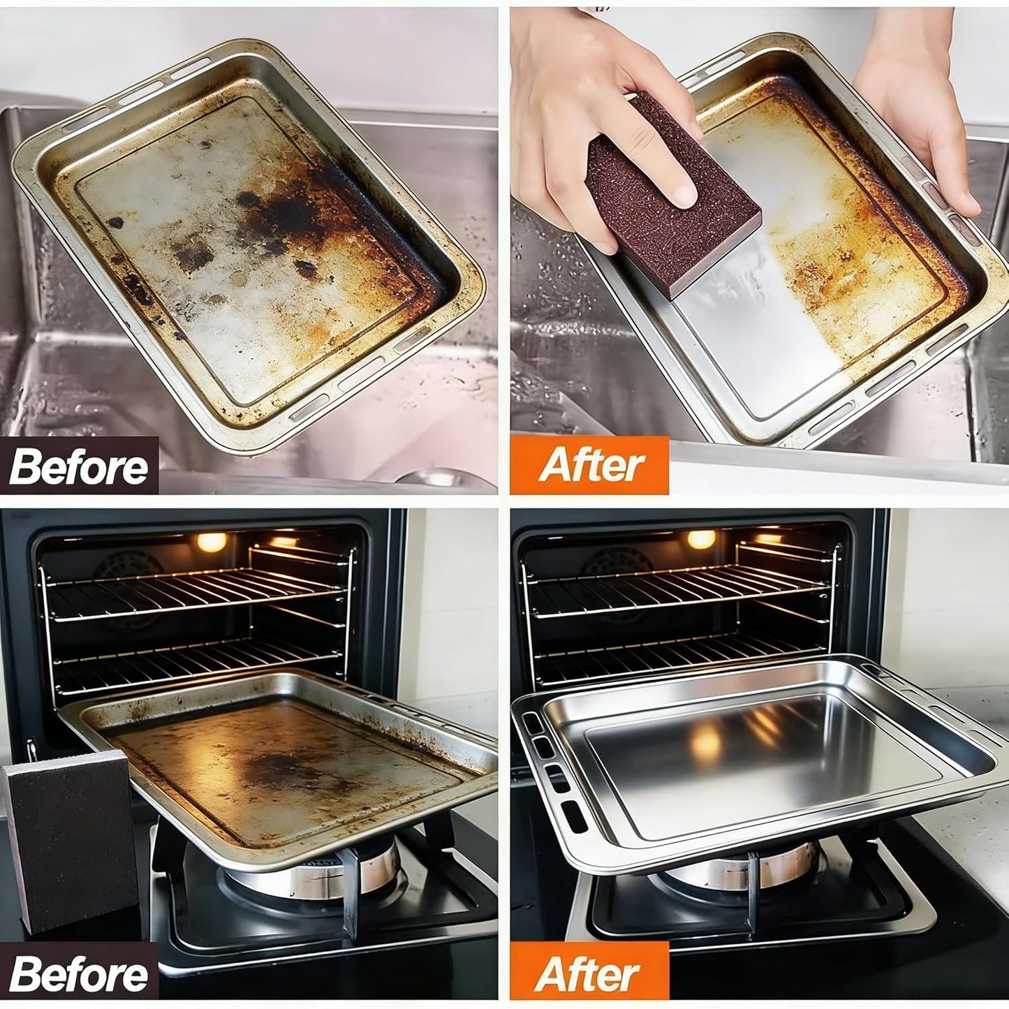 Revolutionary Carborundum Scouring Sponge - Eco-Friendly Nano Emery Pads for Effortless Rust Removal on Pots, Pans, Grills, and More!