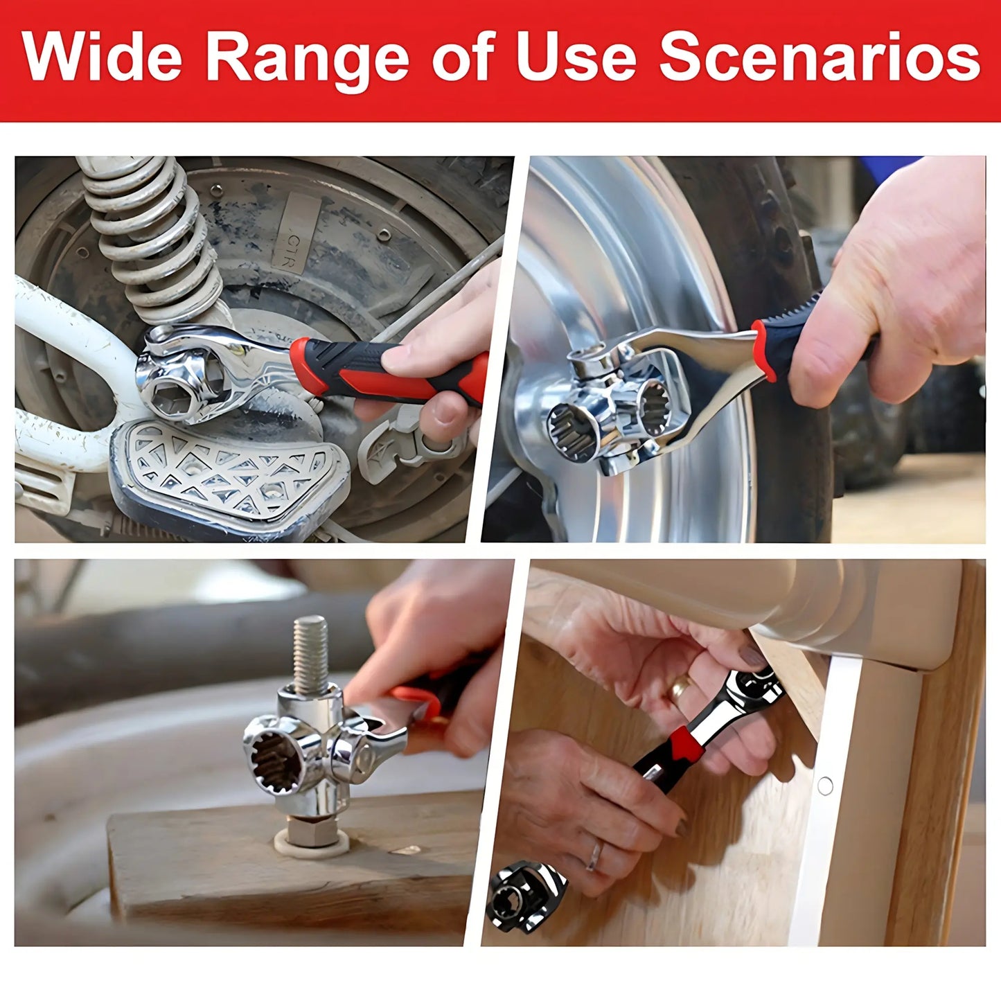 Ultimate 52-In-1 Ratchet Wrench Set - Non-Slip Grip, Swivel Head & Quick-Release Lever for Auto Repair, Home Maintenance & DIY Projects