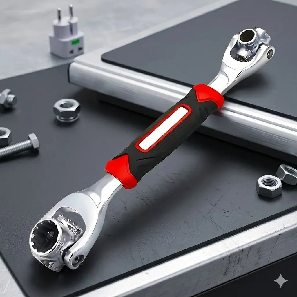 Ultimate 52-In-1 Ratchet Wrench Set - Non-Slip Grip, Swivel Head & Quick-Release Lever for Auto Repair, Home Maintenance & DIY Projects