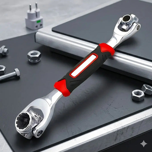 Ultimate 52-In-1 Ratchet Wrench Set - Non-Slip Grip, Swivel Head & Quick-Release Lever for Auto Repair, Home Maintenance & DIY Projects