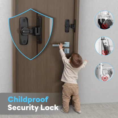 Premium Zinc Alloy 90/180 Degree Flip Door Lock - Secure Your Home with Anti-Theft Sliding Door Latch & Gate Hardware