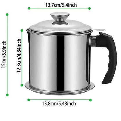 Elevate Your Cooking with Our Stylish Stainless Steel Oil Dispenser - Includes Tray & Lid for Easy Storage and Filtration